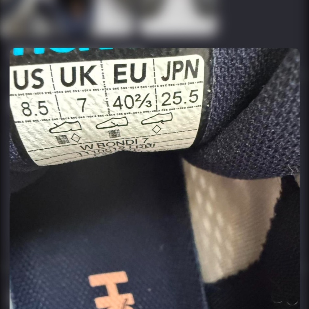 Hoka bondi Gray and Peach Athletic Shoes - Picture 5 of 5